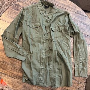 J. Crew Women's Olive Button Down Shirt